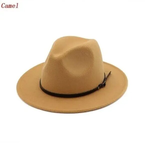 Other - Men Big Round Formal Camel Hat